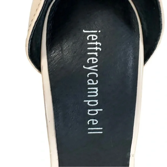 Jeffrey Campbell Nude Platform Heels Sandal Strap 7.5 - Picture 13 of 14